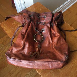 Handmade leather cross body bag